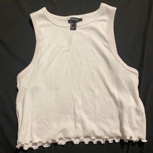 Forever 21 , white crop top , size large